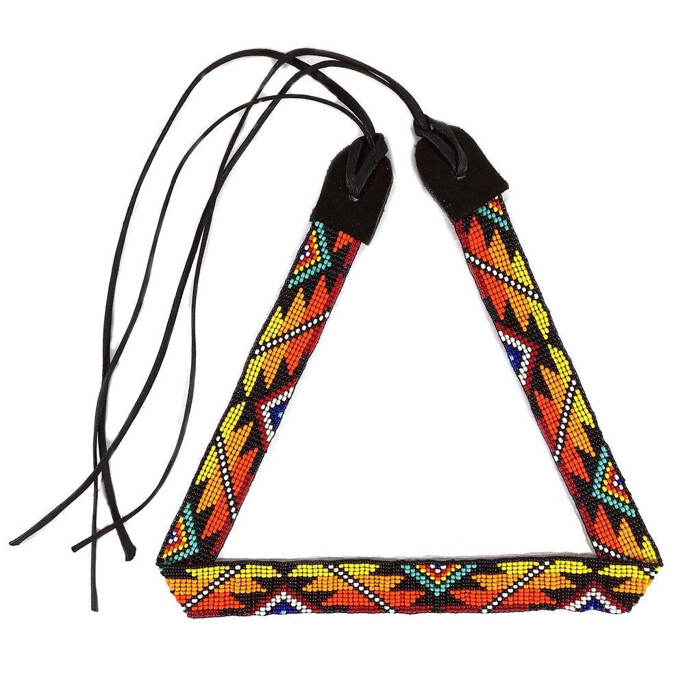 4959 Beaded Hatband Native American Style Southwestern Cow Rode Handmade
